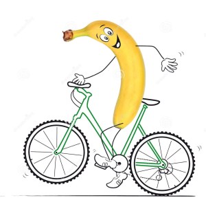 banaan fietst