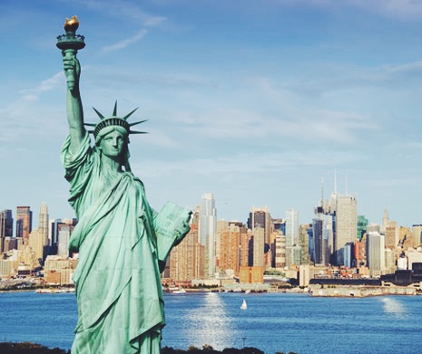 afternoon vibrant capture of new york midtown over hudson
